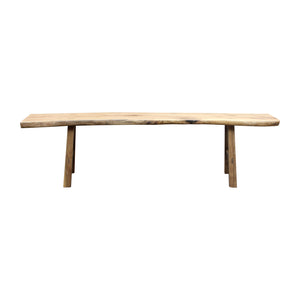 Lilys 65" Live Edge Walnut Wood Bench Natural(Size And Color Vary) 9086-NA