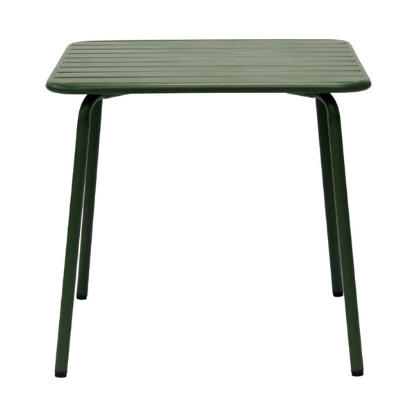 EuroStyle Rosco Outdoor Round Dining Table Powder Coated Steel Frame for Patio or Terrace Dark Green 90861-DKGRN