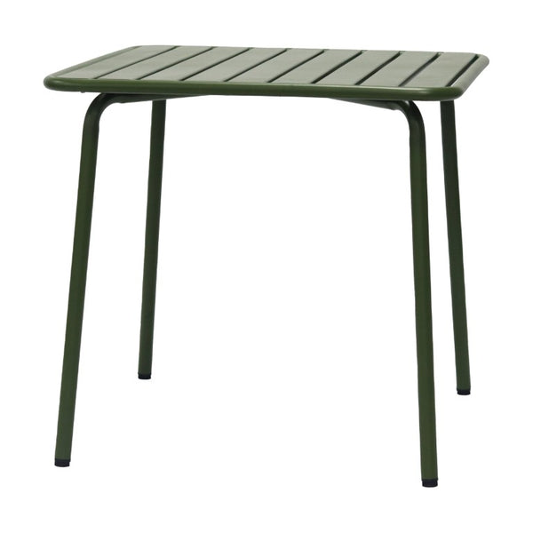 EuroStyle Rosco Outdoor Round Dining Table Powder Coated Steel Frame for Patio or Terrace Dark Green 90861-DKGRN