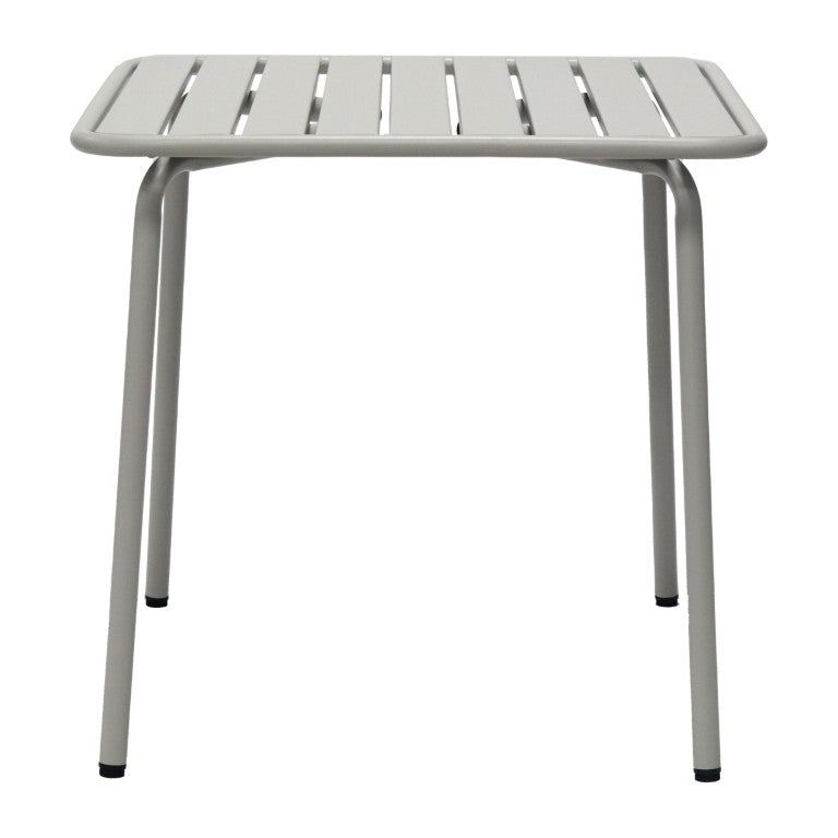 EuroStyle Rosco Outdoor Round Dining Table Powder Coated Steel Frame for Patio or Terrace Oyster Gray 90861-OYSGRY