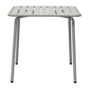 EuroStyle Rosco Outdoor Round Dining Table Powder Coated Steel Frame for Patio or Terrace Oyster Gray 90861-OYSGRY