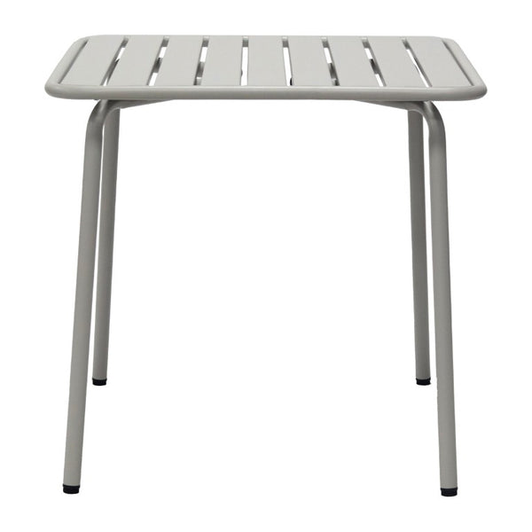 EuroStyle Rosco Outdoor Round Dining Table Powder Coated Steel Frame for Patio or Terrace Oyster Gray 90861-OYSGRY