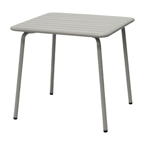 EuroStyle Rosco Outdoor Round Dining Table Powder Coated Steel Frame for Patio or Terrace Oyster Gray 90861-OYSGRY
