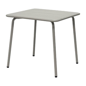 EuroStyle Rosco Outdoor Round Dining Table Powder Coated Steel Frame for Patio or Terrace Oyster Gray 90861-OYSGRY