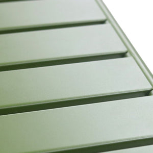 EuroStyle Rosco Outdoor Steel Dining Table Powder Coated Contract Grade Patio Seat Six Dark Green 90863-DKGRN