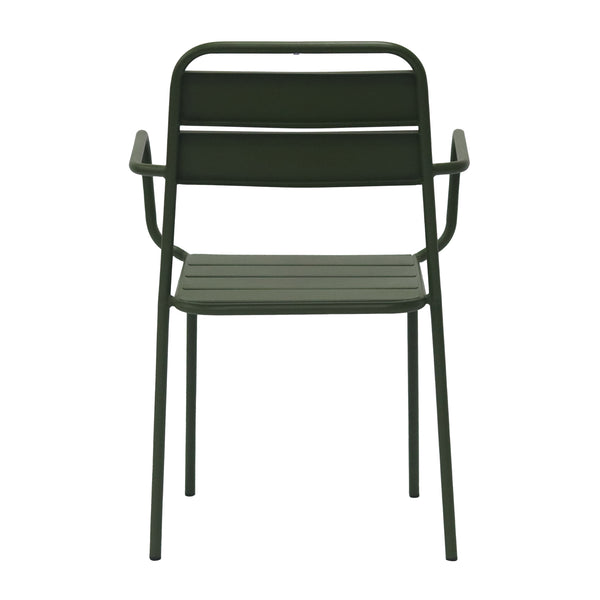 Rosco Outdoor Armchair in Dark Green - Set of 2 90865-DKGRN EuroStyle