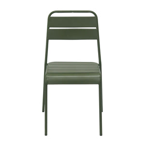 Rosco Outdoor Side Chair in Dark Green - Set of 2 90867-DKGRN EuroStyle