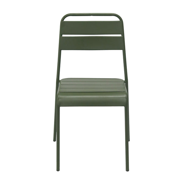 Rosco Outdoor Side Chair in Dark Green - Set of 2 90867-DKGRN EuroStyle