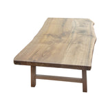 Lilys 60" Live Edge Walnut Wood Coffee Table Natural(Size And Color Vary) 9087