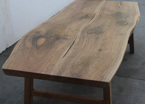 Lilys 60" Live Edge Walnut Wood Coffee Table Natural(Size And Color Vary) 9087