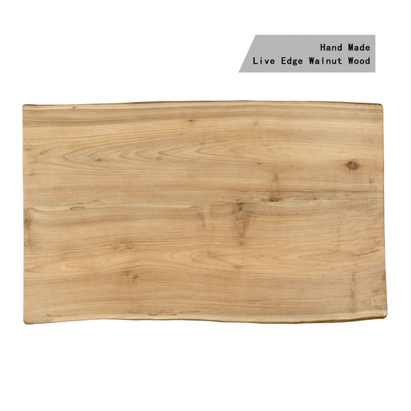 Lilys 60" Live Edge Walnut Wood Coffee Table Natural(Size And Color Vary) 9087