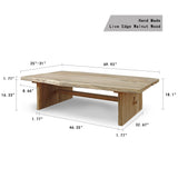 Lilys 69" Live Edge Walnut Wood Coffee Table Natural (Size And Color Vary) 9087-XL
