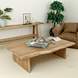 Lilys 69" Live Edge Walnut Wood Coffee Table Natural (Size And Color Vary) 9087-XL