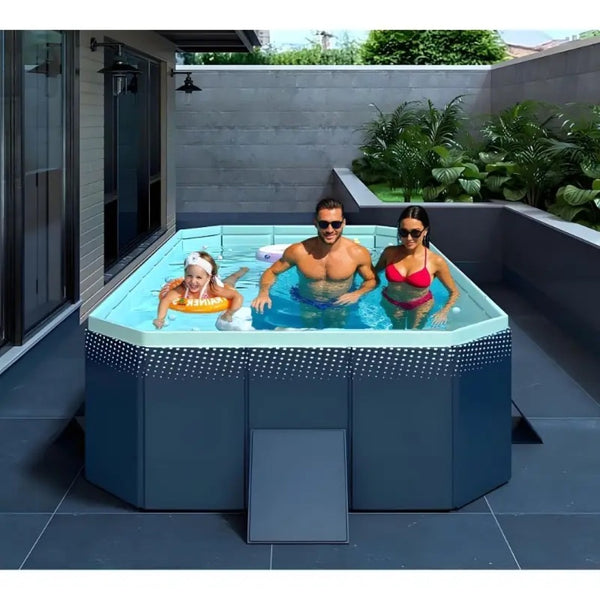 English Elm 2.6m Foldable Pvc Pool No Inflation Needed Outdoor Patio Garden Summer Cooling W2710P330782