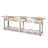 Lilys Amalfi Two Tones Console Table With 6 Drawers 110X19X35H Make To Order Eta 3-6 Month 9088-XL