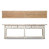 Lilys Amalfi Two Tones Console Table With 6 Drawers 110X19X35H Make To Order Eta 3-6 Month 9088-XL