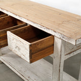 Lilys Amalfi Two Tones Console Table With 6 Drawers 110X19X35H Make To Order Eta 3-6 Month 9088-XL