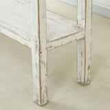 Lilys Song Console Table  With Shelf Antique Off White 9089-W