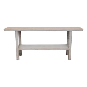 Lilys Song Console Table  With Shelf Antique Off White 9089-W