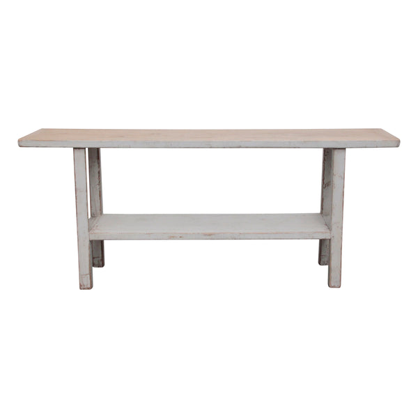 Lilys Song Console Table  With Shelf Antique Off White 9089-W