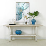 Song Console Table  With Shelf Antique Off White