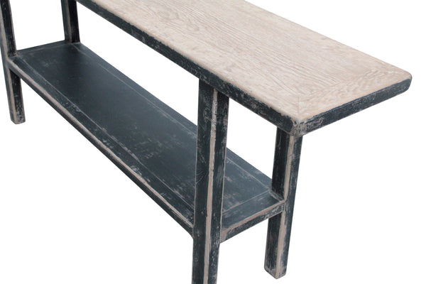 Lilys Song Console Table With Shelf Antique Black 9089-BL