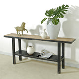 Lilys Song Console Table With Shelf Antique Black 9089-BL