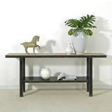 Lilys Song Console Table With Shelf Antique Black 9089-BL