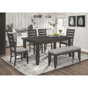 English Elm Erskin Button Tufted Upholstered Bench Rubberwood Frame Slim Dining Room Seat B062P441082