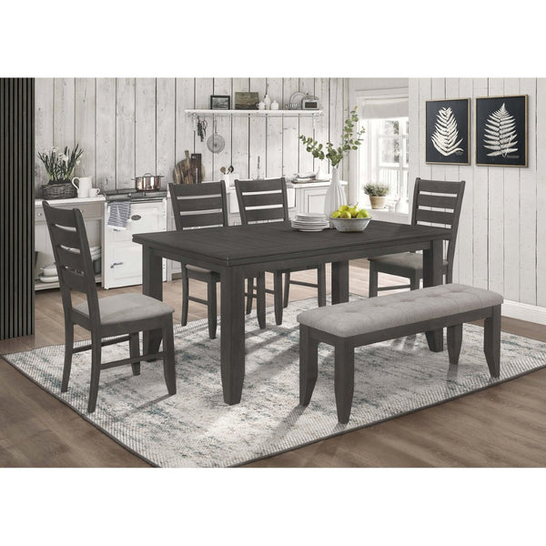 English Elm Erskin Button Tufted Upholstered Bench Rubberwood Frame Slim Dining Room Seat B062P441082