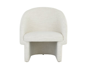 Sunpan Lauryn Lounge Chair - Contemporary Barrelback Design for Modern Living Spaces and Stylish Comfort Merino Pearl