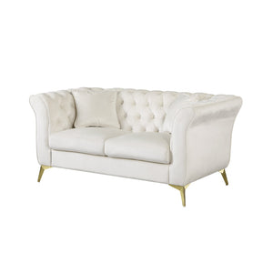 English Elm 102 Inch Linen Modular Sectional Sofa with Hidden Storage and Cloud Cushion Comfort Beige W1099S00173