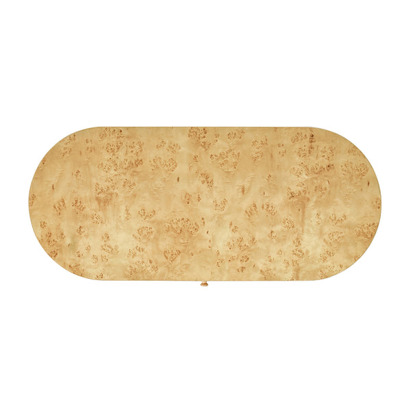 English Elm Jennifer Taylor Home - Jesse 55.5" Oval Computer Desk - Stylish Mid-Century Design In Warm Burl Wood For Modern Workspaces B2719P238529