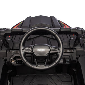 English Elm 24v Kids Utv Ride on with Dual 80w Motors Remote Control and Four Wheel Suspension Black W1578P342134