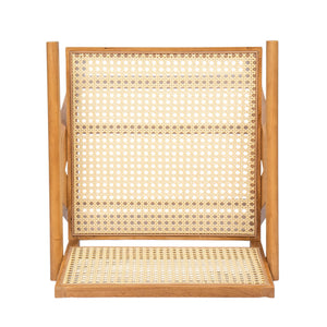 English Elm Christopher Knight Home® - 27'', Modern minimalist bar stool set of 2 with cane PE rattan seats, solid rubberwood frame, durable craft finish Natural N780P237929N