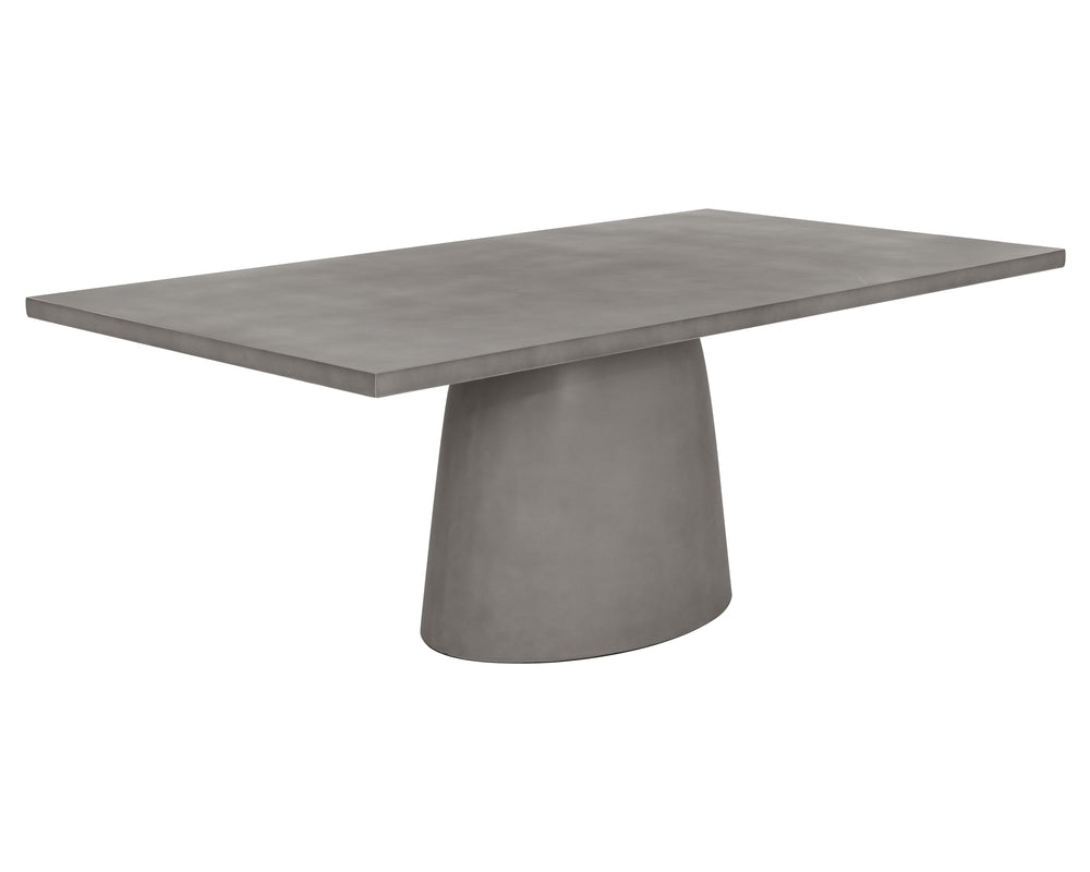 Sunpan Cavallini 79" Contemporary Dining Table - Sleek Light Grey Concrete Design for Indoor & Outdoor Spaces