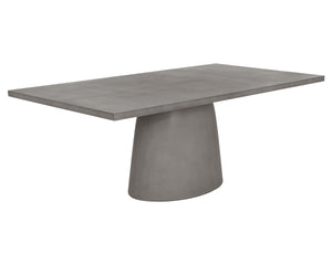 Sunpan Cavallini 79" Contemporary Dining Table - Sleek Light Grey Concrete Design for Indoor & Outdoor Spaces