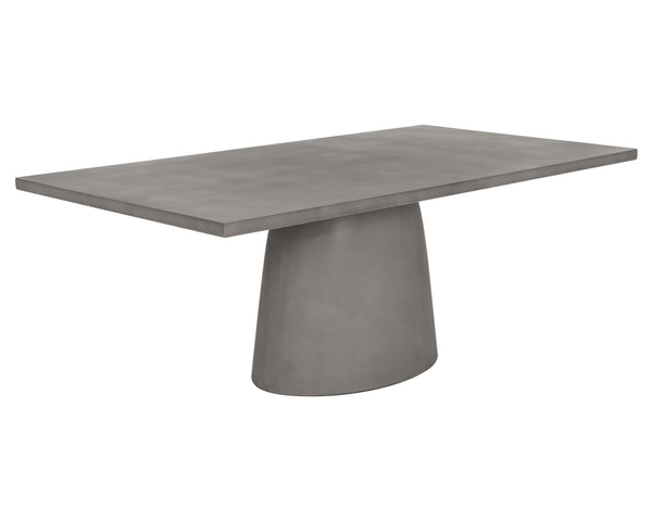 Sunpan Cavallini 79" Contemporary Dining Table - Sleek Light Grey Concrete Design for Indoor & Outdoor Spaces
