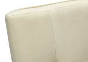 English Elm Dining Chair Set of 2 Slat-Back Upholstered Side Chairs with Solid Wood Legs, Faux Leather Comfort Cream 39 L x 15 W x 19 H B2710P218886