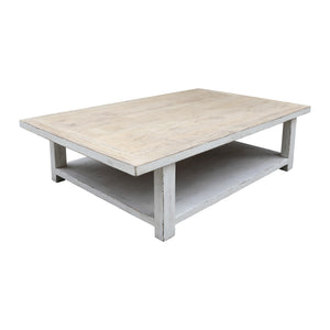 Lilys Song Coffee Table With Shelf Antique Off White 9090-W