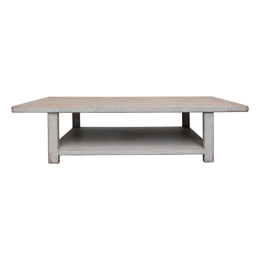 Lilys Song Coffee Table With Shelf Antique Off White Small 55X32 9090W-S