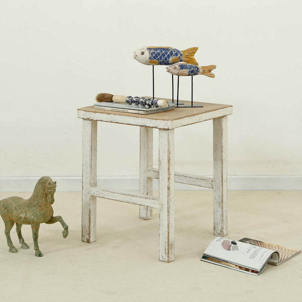 Lilys Song Side Table Antique Off White 9091-W