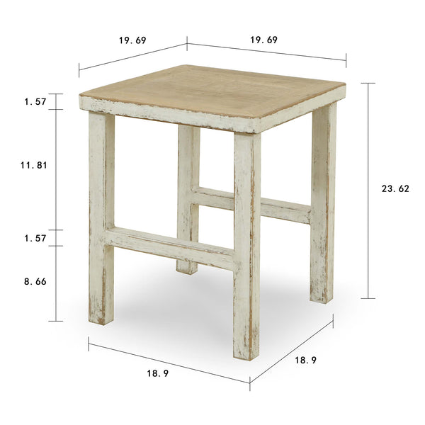 Lilys Song Side Table Antique Off White 9091-W