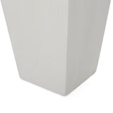 Christopher Knight Home® - Noble House - Ella Outdoor Modern Medium Cast Stone Planter, White