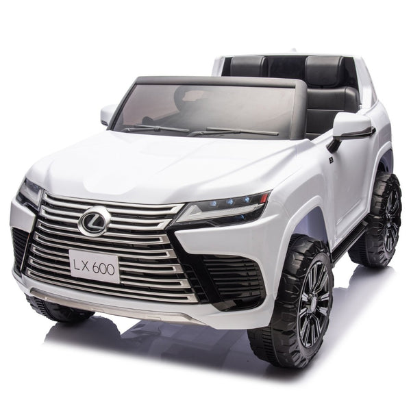 English Elm Licensed Lexus Lx600 24v Two Seater Kids Ride on Suv with Remote and Suspension White W1578P339060