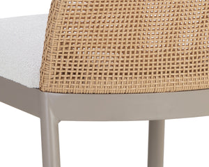 Sunpan Calandri Counter Stool - Stylish Outdoor Seating with Comfort, Durable Fabric & Chic Wicker Design Natural / Louis Cream