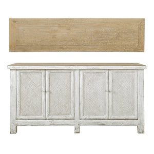 Lilys Amalfi Two Tones Sideboard With 4 Rattan Doors 9092-W