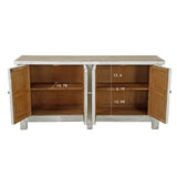 Amalfi Two Tones Sideboard With 4 Rattan Doors