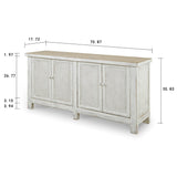 Lilys Amalfi Two Tones Sideboard With 4 Rattan Doors 9092-W