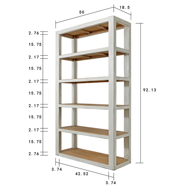 Lilys Amalfi Two Tones Grand Frame Pinewood Shelf  Antique Off White 9093-W
